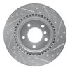 E-Line Drilled & Slotted Silver Brake Rotor, 2006-2013 BMW, Position: Rear Left - image 2