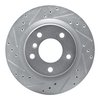 E-Line Drilled & Slotted Silver Brake Rotor, 2006-2013 BMW, Position: Rear Left - image 3