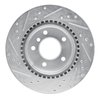 E-Line Drilled & Slotted Silver Brake Rotor, 2006-2013 BMW, Position: Rear Right - image 4