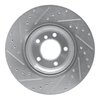 E-Line Drilled & Slotted Silver Brake Rotor, 2006-2012 BMW, Position: Front Right - image 2