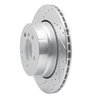 E-Line Drilled & Slotted Silver Brake Rotor, 2006-2010 BMW, Position: Rear Left - image 2