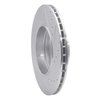 E-Line Drilled & Slotted Silver Brake Rotor, 2005-2008 BMW, Position: Rear Left - image 4