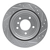 E-Line Drilled & Slotted Silver Brake Rotor, 2006-2015 BMW, Position: Rear Left - image 1