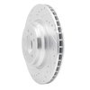 E-Line Drilled & Slotted Silver Brake Rotor, 2007-2015 BMW, Position: Front Left - image 2