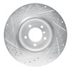E-Line Drilled & Slotted Silver Brake Rotor, 2007-2015 BMW, Position: Front Right - image 4
