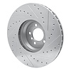 E-Line Drilled & Slotted Silver Brake Rotor, 2007-2008 BMW, Position: Front Left - image 1