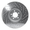 E-Line Drilled & Slotted Silver Brake Rotor, 2007-2008 BMW, Position: Front Left - image 4