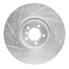 E-Line Drilled & Slotted Silver Brake Rotor, 2007-2008 BMW, Position: Front Right - image 3