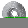 E-Line Drilled & Slotted Silver Brake Rotor, 2007-2008 BMW, Position: Rear Left - image 1