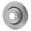 E-Line Drilled & Slotted Silver Brake Rotor, 2007-2008 BMW, Position: Rear Left - image 3