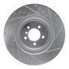 E-Line Drilled & Slotted Silver Brake Rotor, 2007-2008 BMW, Position: Rear Left - image 4