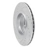 E-Line Drilled & Slotted Silver Brake Rotor, 2007-2008 BMW, Position: Rear Right - image 3