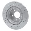 E-Line Drilled & Slotted Silver Brake Rotor, 2008-2013 BMW, Position: Rear Left - image 2