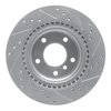 E-Line Drilled & Slotted Silver Brake Rotor, 2008-2013 BMW, Position: Rear Left - image 3