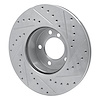 E-Line Drilled & Slotted Silver Brake Rotor, 2007-2021 BMW, Position: Front Left - image 1
