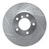 E-Line Drilled & Slotted Silver Brake Rotor, 2007-2021 BMW, Position: Front Left - image 4
