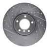 E-Line Drilled & Slotted Silver Brake Rotor, 2007-2021 BMW, Position: Front Right - image 2