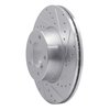 E-Line Drilled & Slotted Silver Brake Rotor, 2007-2021 BMW, Position: Front Right - image 4