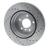 E-Line Drilled & Slotted Silver Brake Rotor, 2008-2013 BMW, Position: Rear Left - image 2