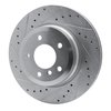 E-Line Drilled & Slotted Silver Brake Rotor, 2008-2013 BMW, Position: Rear Left - image 4