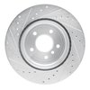 E-Line Drilled & Slotted Silver Brake Rotor, 2008-2013 BMW, Position: Rear Right - image 4