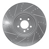 E-Line Drilled & Slotted Silver Brake Rotor, 2009-2017 BMW, Position: Right Front - image 1