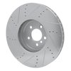 E-Line Drilled & Slotted Silver Brake Rotor, 2009-2017 BMW, Position: Right Front - image 4