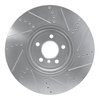 E-Line Drilled & Slotted Silver Brake Rotor, 2009-2017 BMW, Position: Left Front - image 2