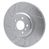 E-Line Drilled & Slotted Silver Brake Rotor, 2009-2017 BMW, Position: Left Front - image 3