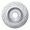 E-Line Drilled & Slotted Silver Brake Rotor, 2009-2016 BMW, Position: Front Left - image 4