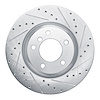 E-Line Drilled & Slotted Silver Brake Rotor, 2009-2016 BMW, Position: Front Right - image 1
