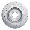 E-Line Drilled & Slotted Silver Brake Rotor, 2009-2016 BMW, Position: Front Right - image 2