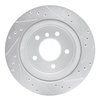 E-Line Drilled & Slotted Silver Brake Rotor, 2009-2016 BMW, Position: Rear Left - image 2