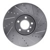 E-Line Drilled & Slotted Silver Brake Rotor, 2010-2018 BMW, Position: Right Front - image 2