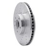 E-Line Drilled & Slotted Silver Brake Rotor, 2010-2018 BMW, Position: Right Front - image 3