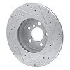 E-Line Drilled & Slotted Silver Brake Rotor, 2011-2016 BMW, Position: Front Left - image 1