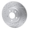 E-Line Drilled & Slotted Silver Brake Rotor, 2011-2016 BMW, Position: Front Left - image 2