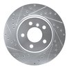E-Line Drilled & Slotted Silver Brake Rotor, 2011-2016 BMW, Position: Front Left - image 3