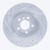E-Line Drilled & Slotted Silver Brake Rotor, 2011-2016 BMW, Position: Front Right - image 3