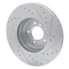 E-Line Drilled & Slotted Silver Brake Rotor, 2011-2016 BMW, Position: Front Left - image 2