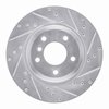 E-Line Drilled & Slotted Silver Brake Rotor, 2011-2016 BMW, Position: Rear Right - image 2