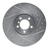 E-Line Drilled & Slotted Silver Brake Rotor, 2012-2021 BMW, Position: Front Left - image 2