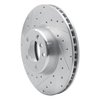 E-Line Drilled & Slotted Silver Brake Rotor, 2012-2021 BMW, Position: Front Left - image 4