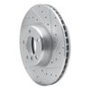 E-Line Drilled & Slotted Silver Brake Rotor, 2012-2021 BMW, Position: Front Right - image 3