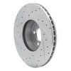 E-Line Drilled & Slotted Silver Brake Rotor, 2012-2021 BMW, Position: Front Right - image 4