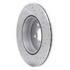 E-Line Drilled & Slotted Silver Brake Rotor, 2012-2020 BMW, Position: Rear Left - image 1