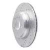 E-Line Drilled & Slotted Silver Brake Rotor, 2012-2020 BMW, Position: Rear Left - image 3