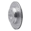 E-Line Drilled & Slotted Silver Brake Rotor, 2012-2020 BMW, Position: Rear Right - image 3