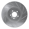 E-Line Drilled & Slotted Silver Brake Rotor, 2013-2020 BMW, Position: Front Left - image 1