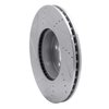 E-Line Drilled & Slotted Silver Brake Rotor, 2013-2020 BMW, Position: Front Right - image 2